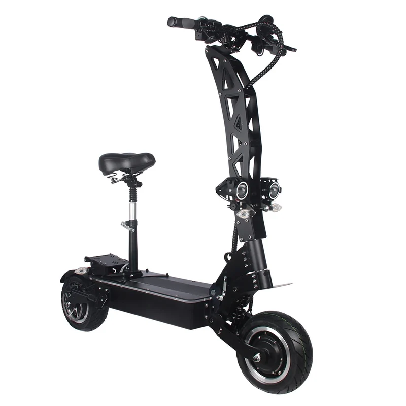 Fashion 72V 7000W Electric Scooter With Seat 11inch Off Road Dual Motor Foldable Electric Scooter for Adults