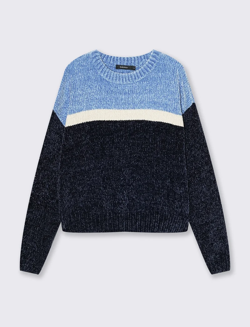 Maglia manica lunga paricollo elegante - var 3