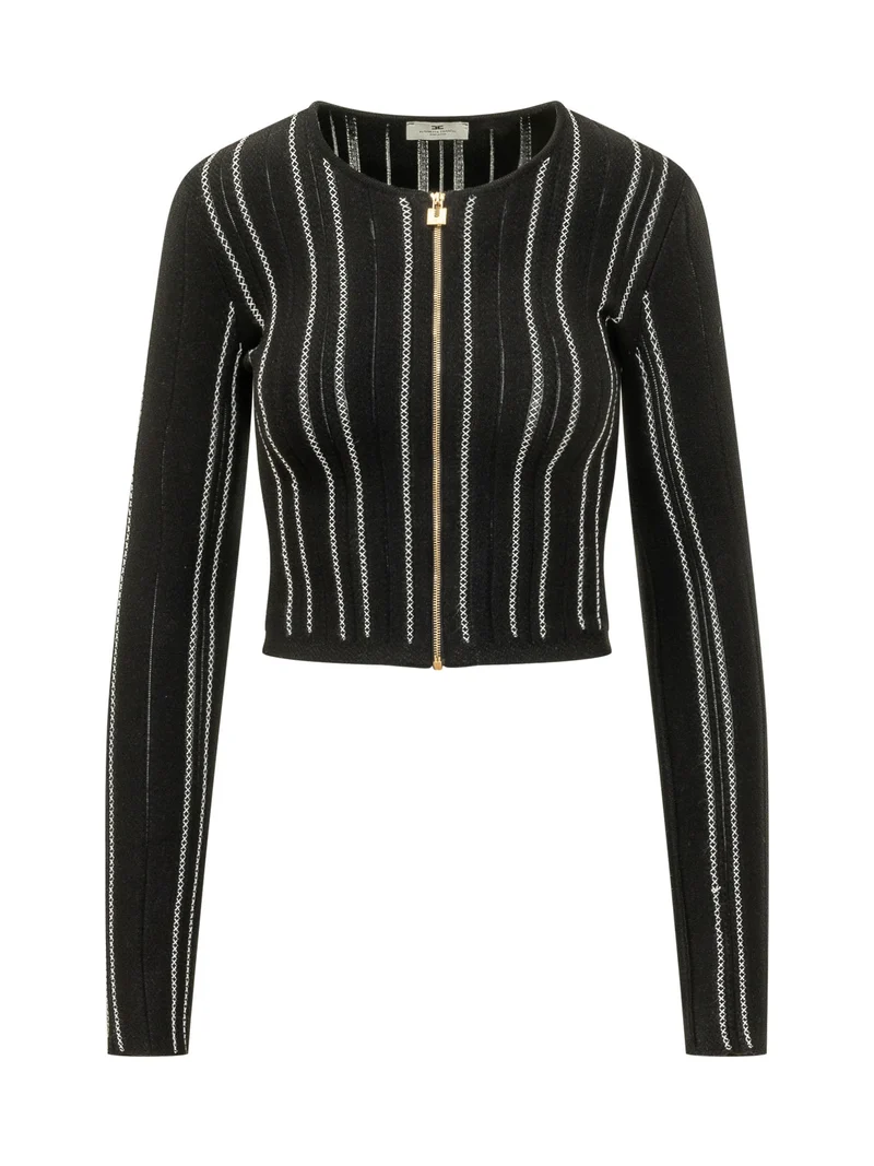 Maglia Corta con Zip Frontale