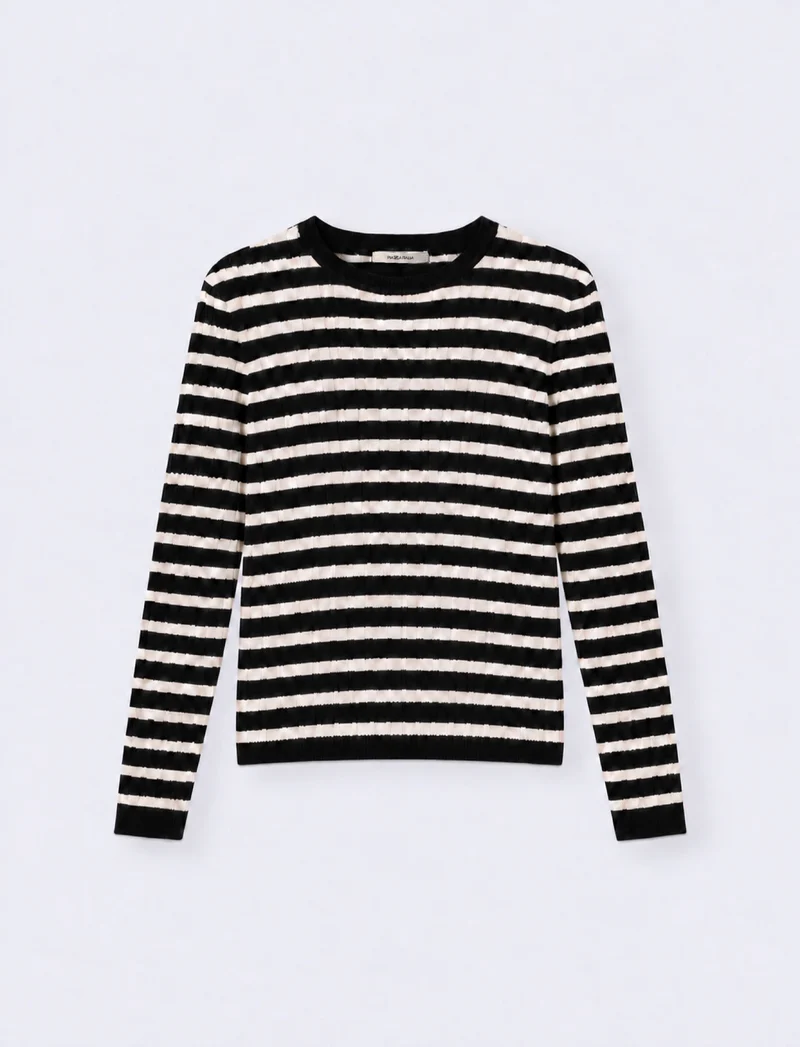 MAGLIA ML PAR TRECCE RIGATA - var 1