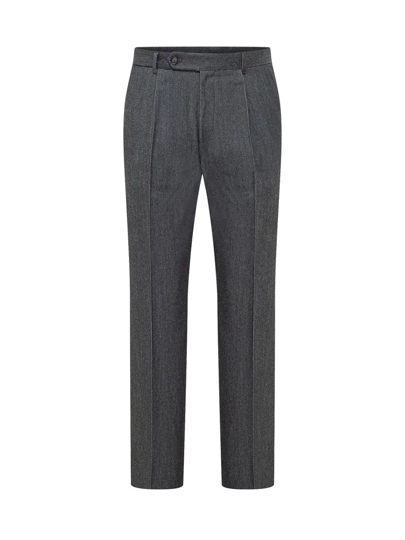 Pantaloni con Pieghe Frontali