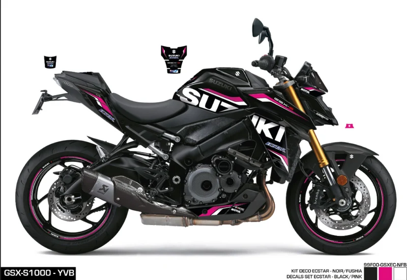 Kit Adesivi Ecstar Black Pink GSX-S1000