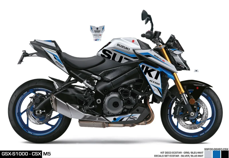 Kit Adesivi Ecstar GSX-S1000 M5 Argento (CSX)