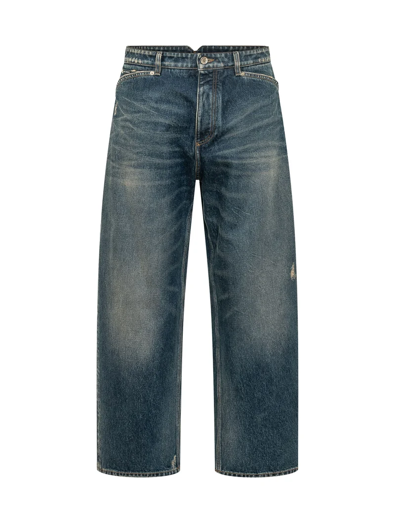 Pantaloni Cinque Tasche con Abrasioni