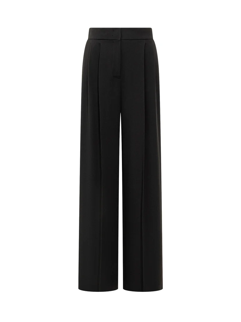 Alberta Ferretti Pantaloni Neri a Gamba Larga