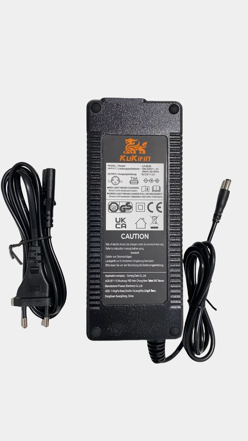 Carica batteria Originale KuKirin G4 67.2V 2A DC5525 per altri monopattini