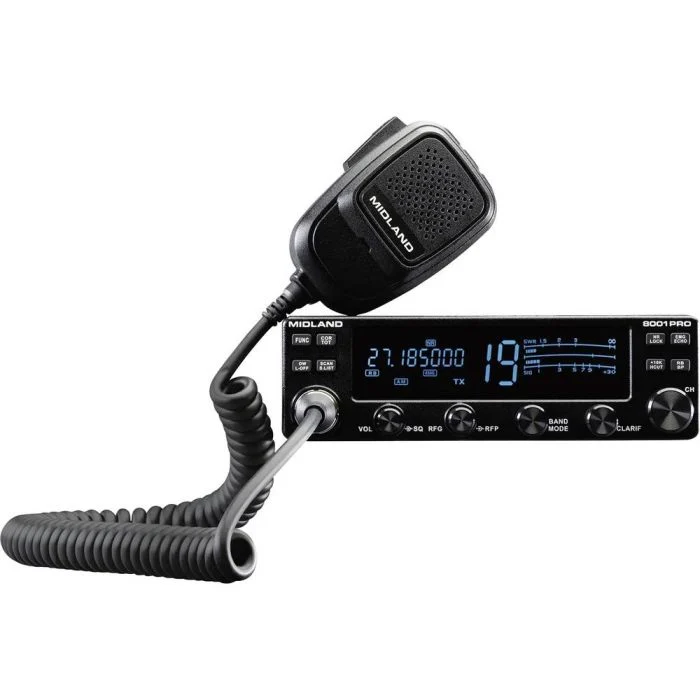 Midland 8001 Pro Ricetrasmettitore CB Multibanda AM/FM/SSB con DSP e AI Noise Reduction