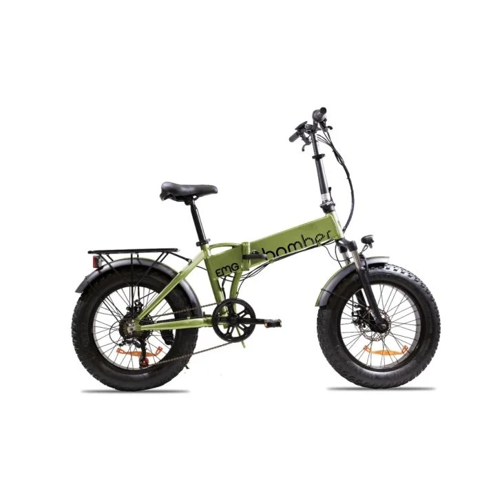 EMG Bomber 48V Green E-Bike Fat Bike Pieghevole 20" 48V 13Ah Verde