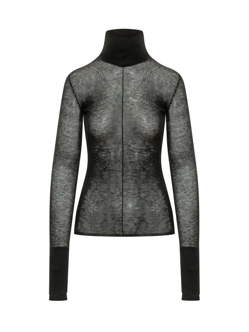 Maglia Tricot a Collo Alto