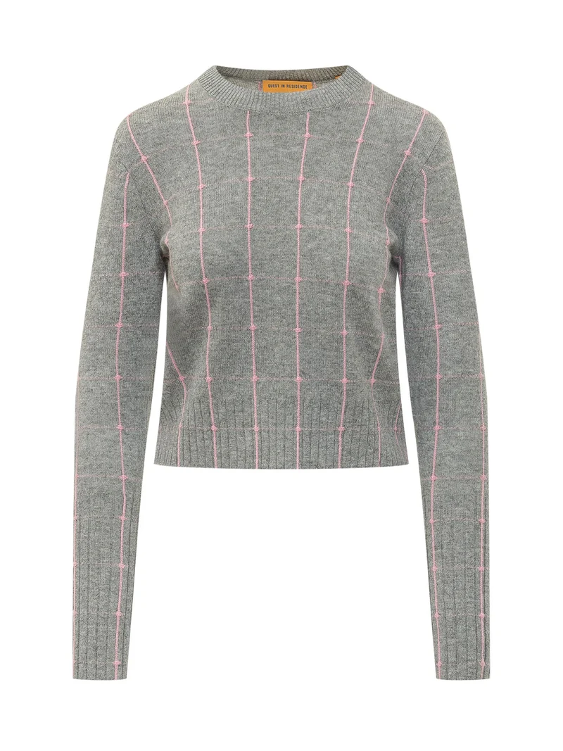 Maglia Shrunken Check Girocollo