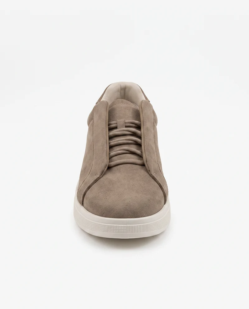 Sneakers con allacciatura nascosta uomo - Grigio tortora