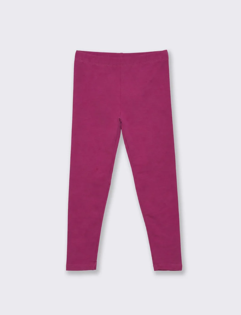 Leggings da bambina con interno garzato - Fuxia azalea