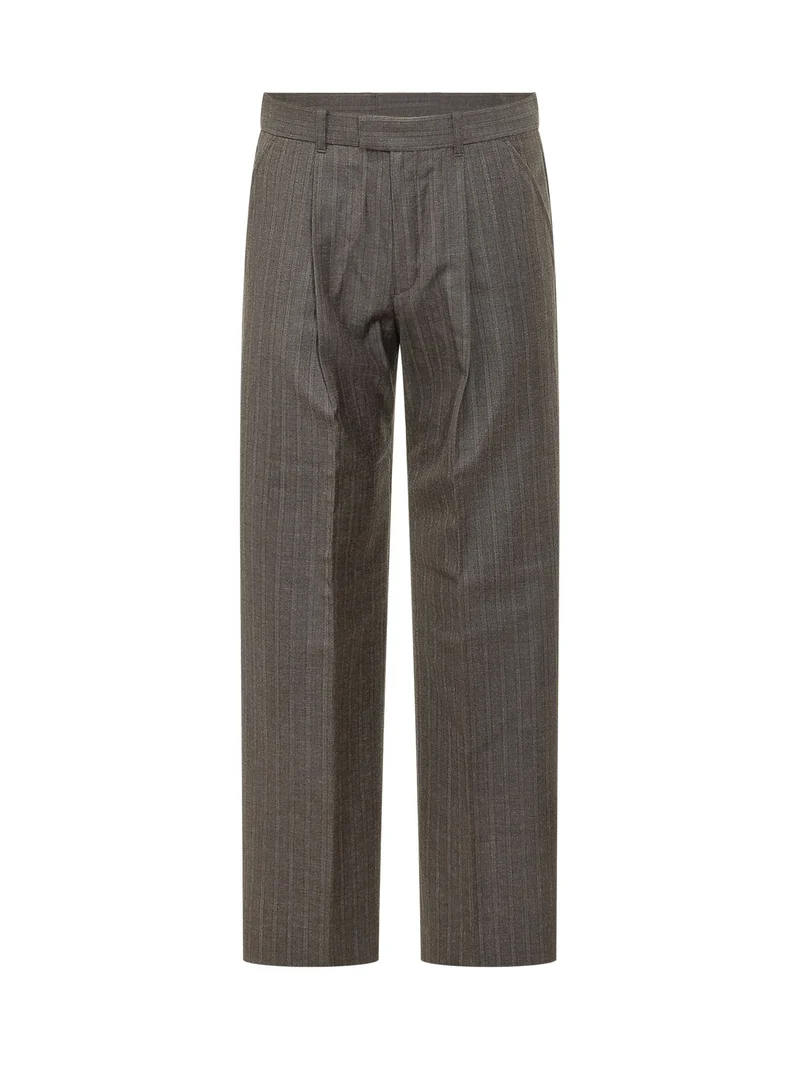 Pantaloni Slack con Pieghe Frontali