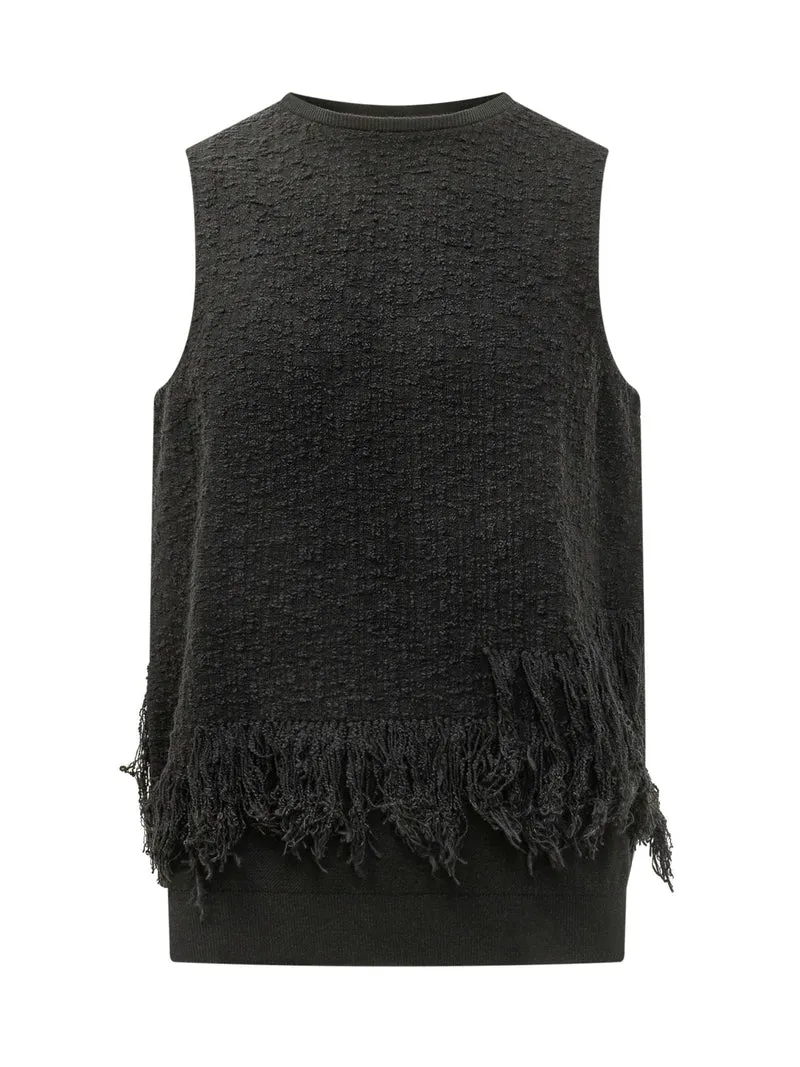 Gilet con Pannello Sfrangiato