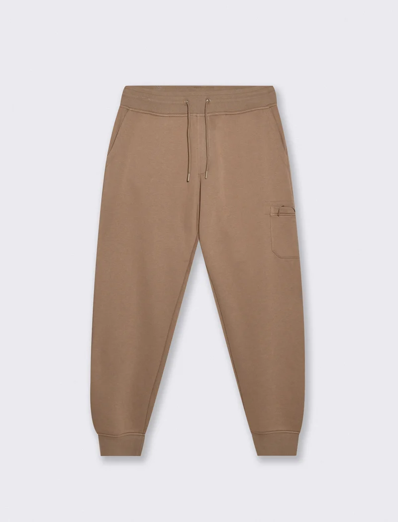 Pantaloni jogger in felpa con tasche - Verde kaki