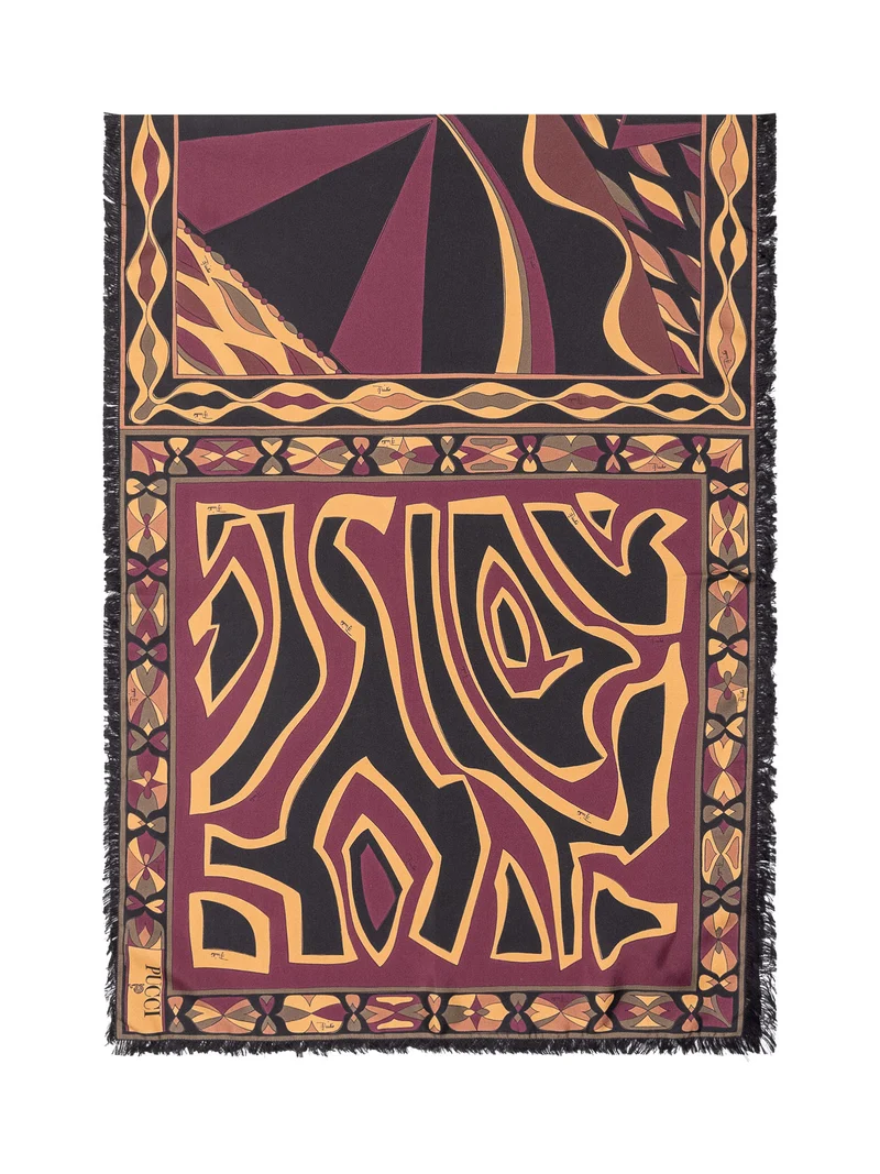 Sciarpa con Stampa Geometrica