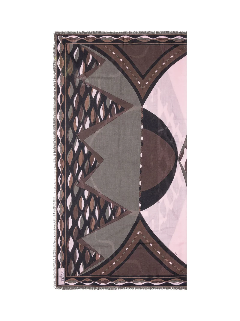 Pashmina con Stampa Astratta