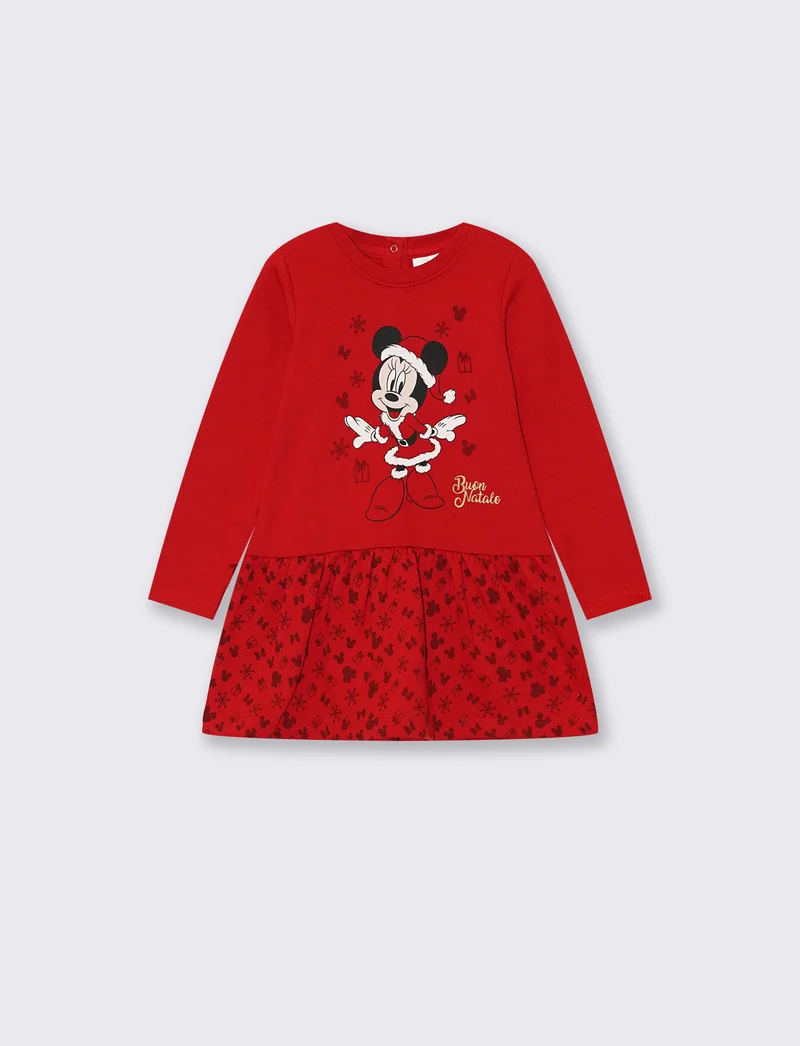 Abito Natalizio Disney Minnie in Felpa - Rosso