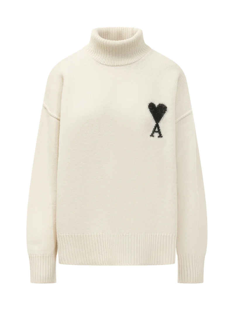 Maglia con Collo Alto e Logo