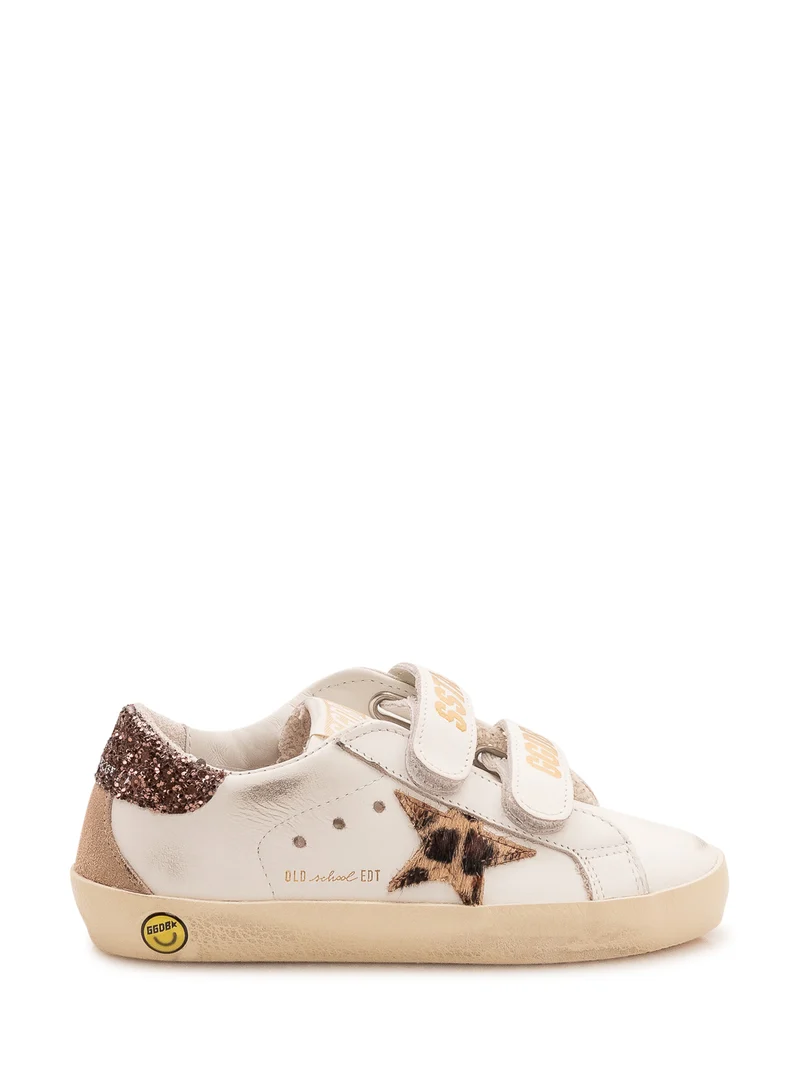 Sneaker Old School Leather con Motivo Animalier