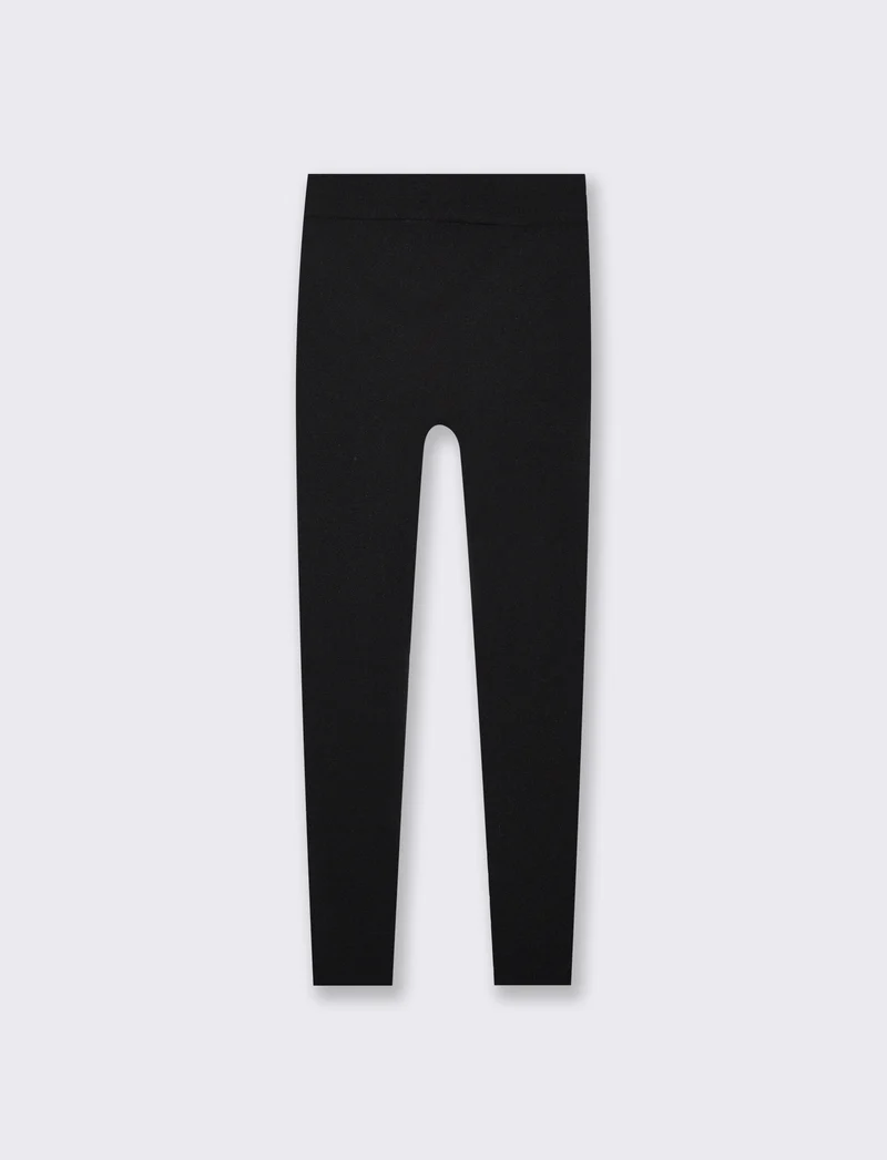 Fuseaux skinny basico a vita alta - Nero