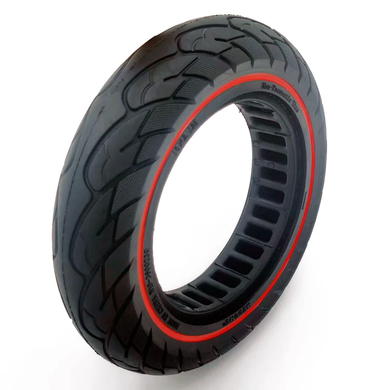 PNEUMATICO pieno gomma solida ruota 10x2.125-6.1 pollici linea rossa per monopattino Kugoo, Xiaomi, Ducati, Lexgo, Nilox, Alfa Romeo, Vivobike, Woow