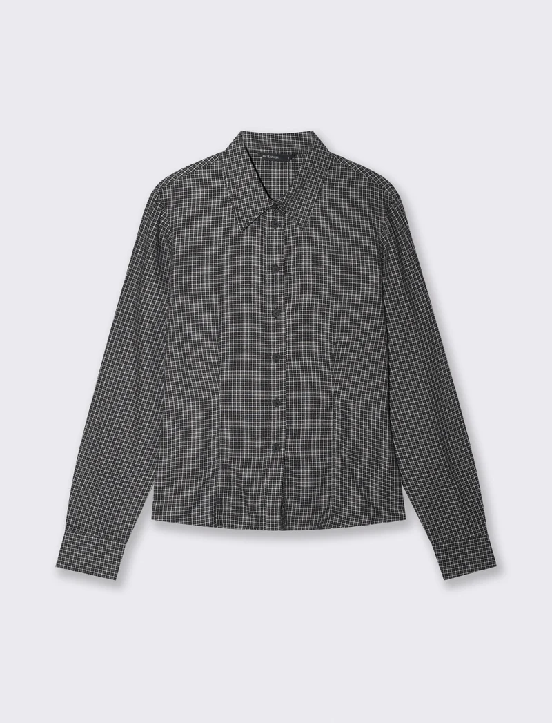 Camicia a quadri manica lunga slim - var 2