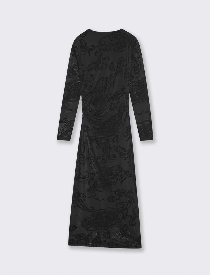 Vestito tubino manica lunga elegante - Nero