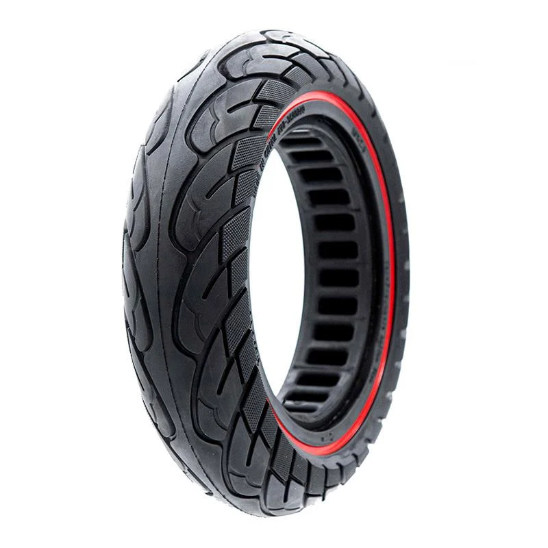 PNEUMATICO pieno gomma solida ruota 10x2.5-6.1 / 255x80 /B34 pollici cerchi da 34mm per monopattino Kugoo Kirin KuKirin M4/M4 Pro/KUKIRIN G2 MAX/KUKIRIN G3 PRO e altri scooters linea rossa