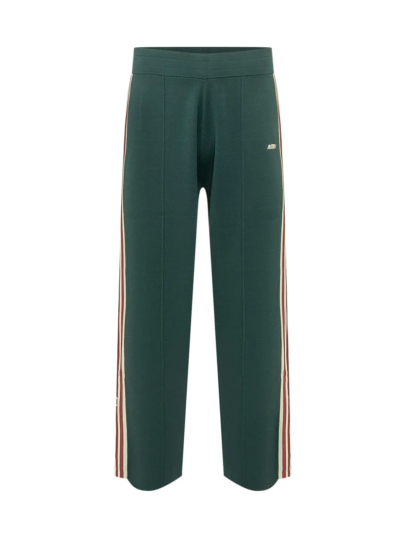 Pantaloni a Gamba Ampia con Bande Laterali