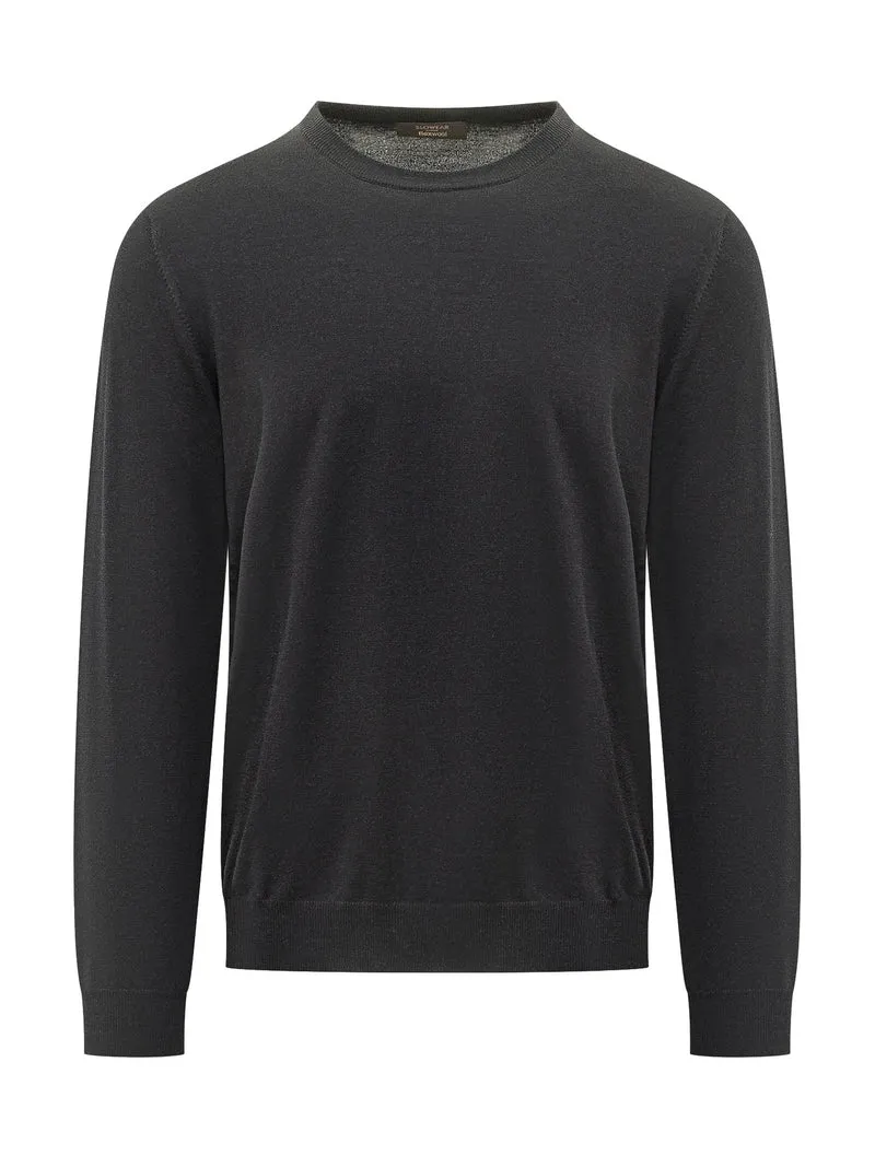 Maglia Girocollo con Bordi a Coste