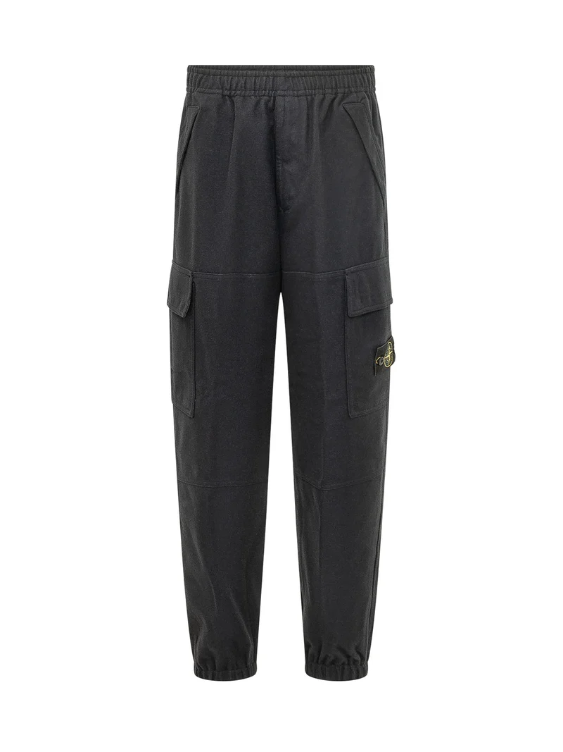 Pantaloni Cargo con Tasche Applicate