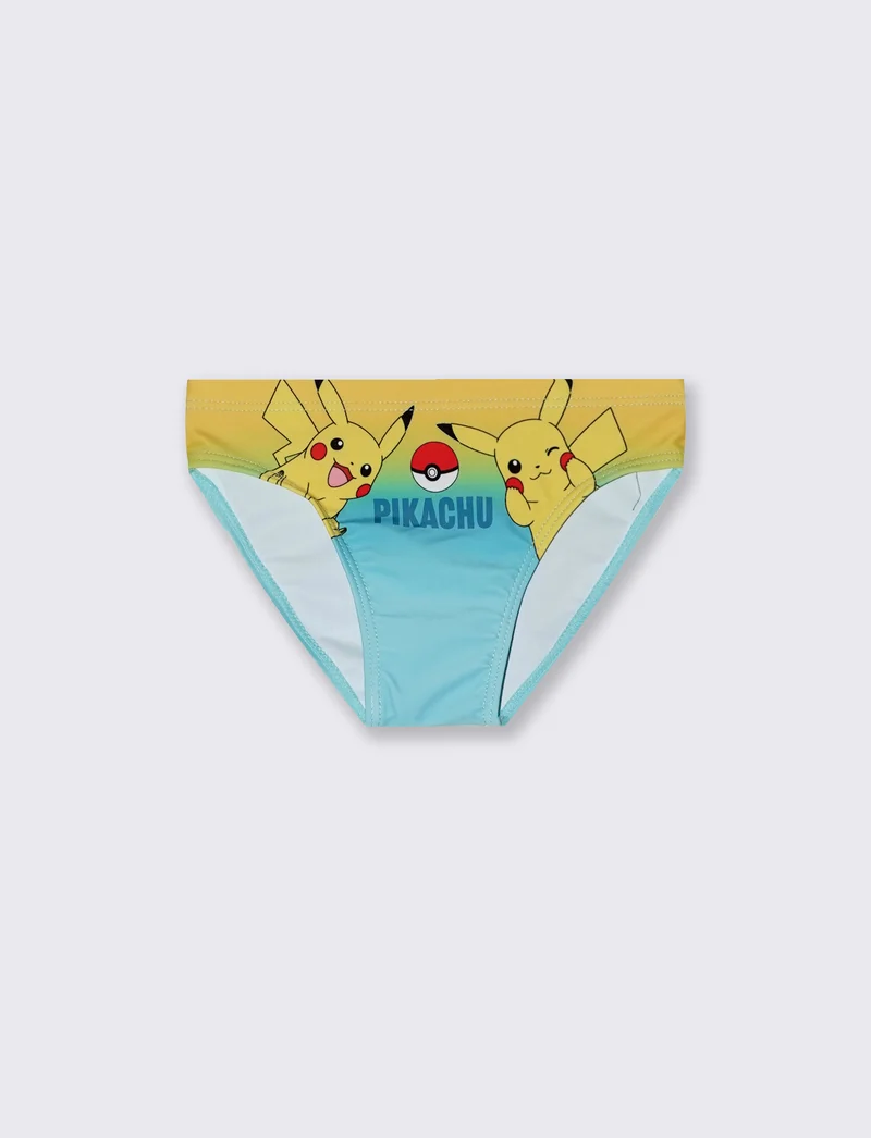 Costume slip Pikachu in tessuto elastico - Blu