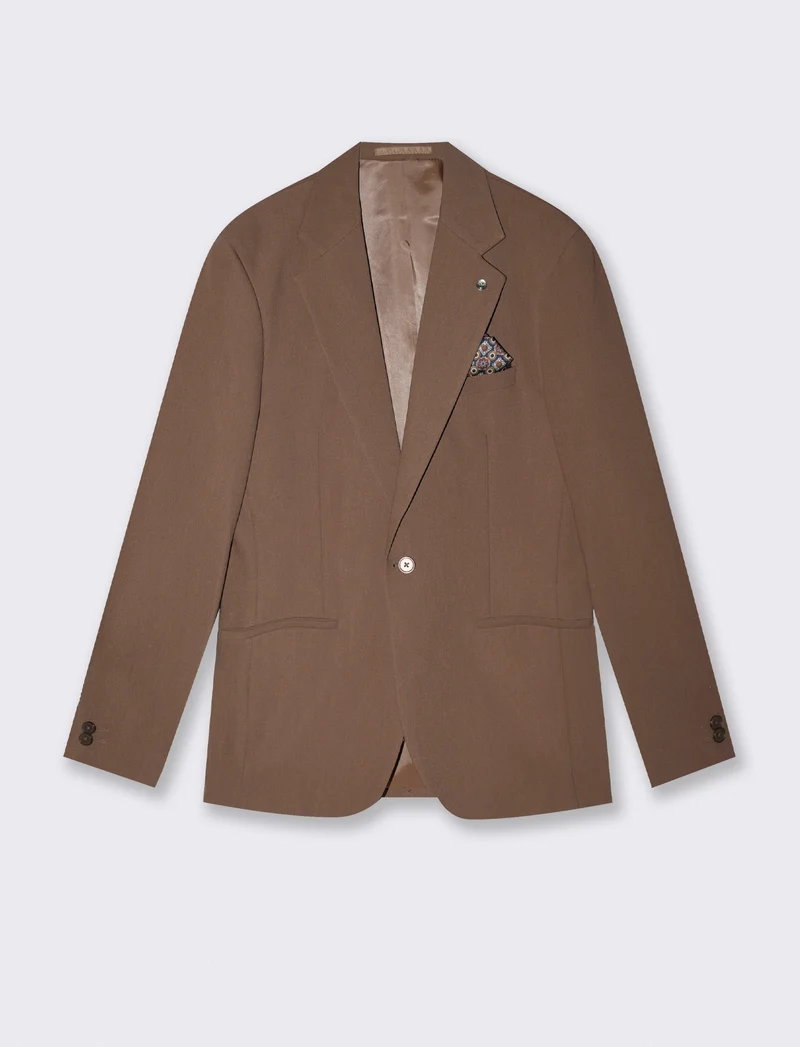 Blazer Formal Fit con Colletto a Revers - Grigio tortora