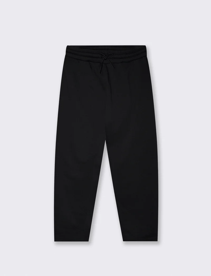 Pantaloni in felpa con vita jogger - Nero