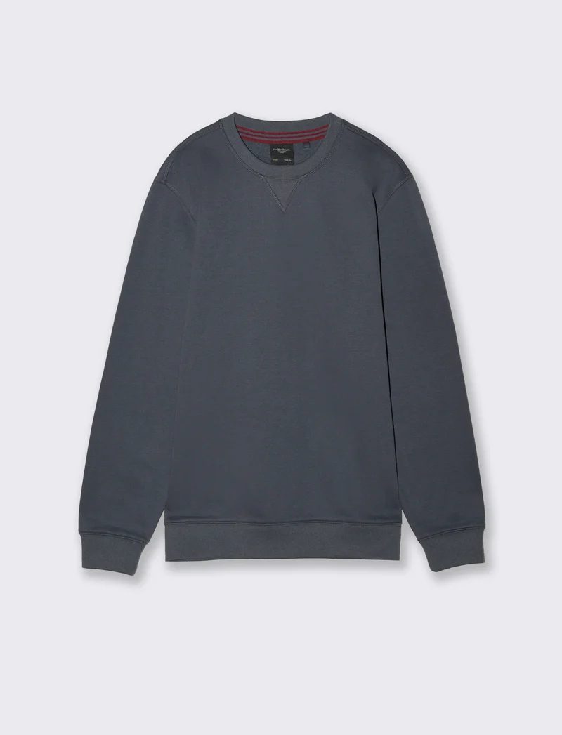 Felpa basic girocollo in misto cotone - Avion