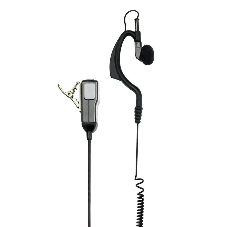 Midland MA21-LK Auricolare Cablato A clip Nero, Grigio