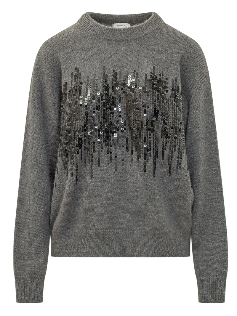 Maglia Girocollo con Paillettes
