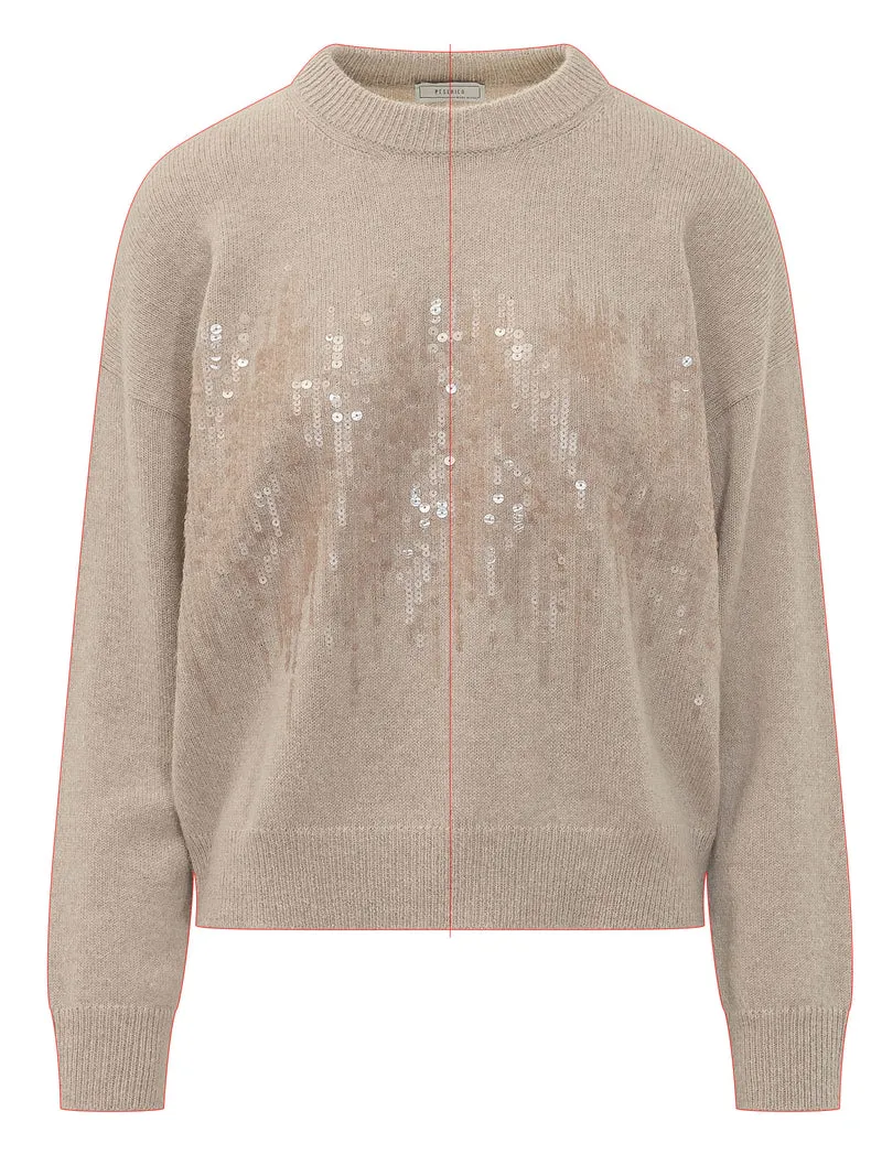 Maglia Girocollo con Paillettes