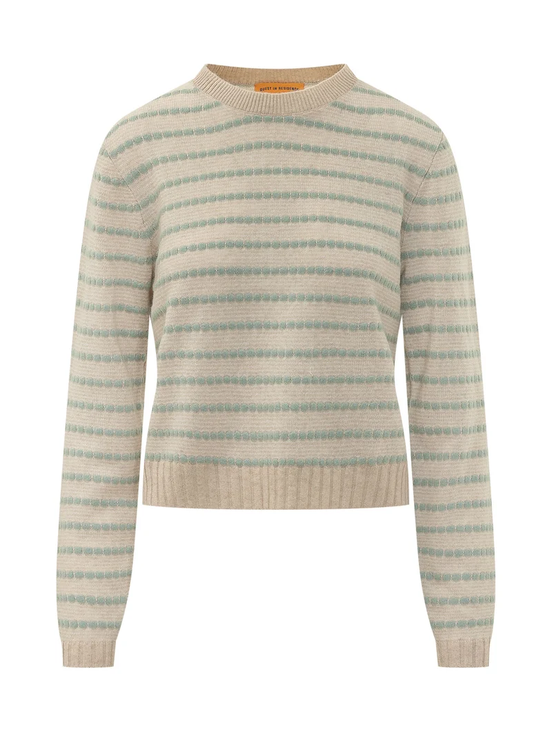 Maglia Pebble Girocollo a Righe in Cashmere