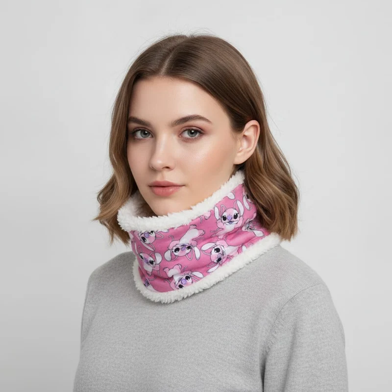 Collo bambina in finta pelliccia - Rosa