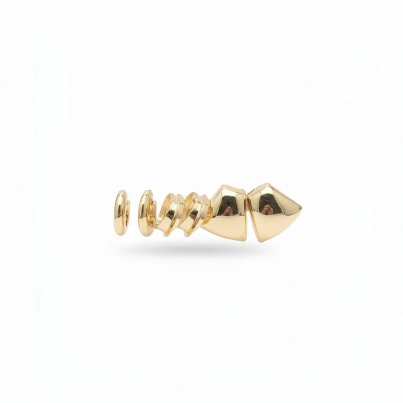 Orecchini: 3 paia in forme diverse - Oro