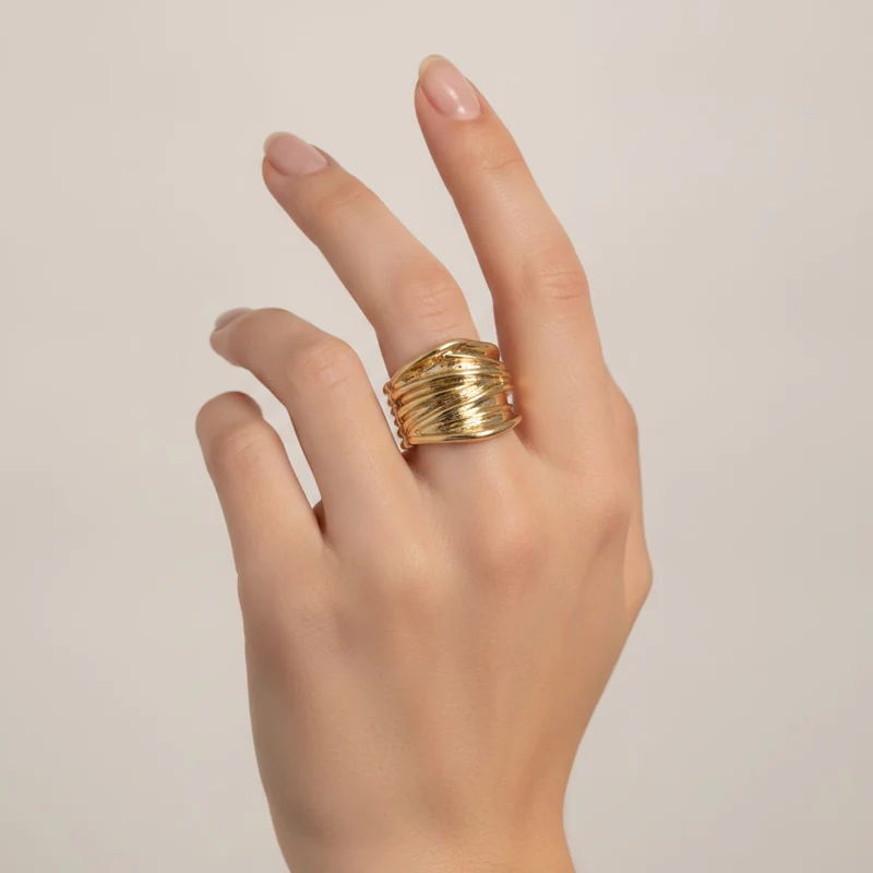 Anello elastico grande - Oro