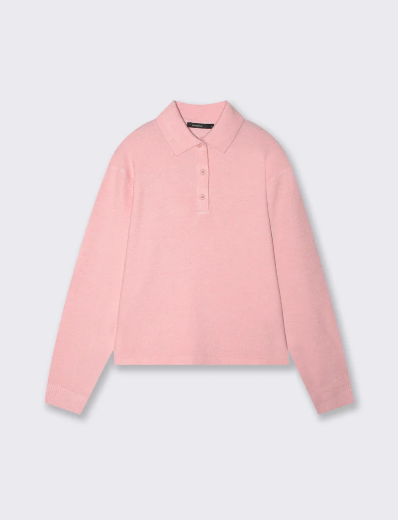 Maglia polo elegante e versatile - Rosa chiaro