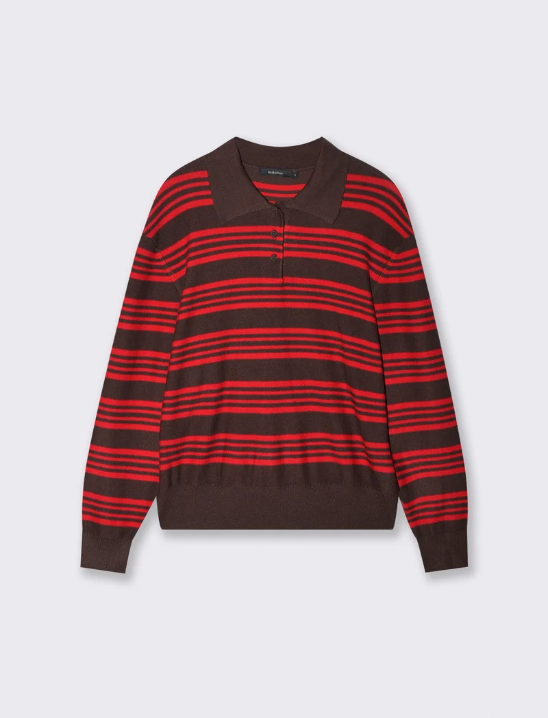 Maglia manica lunga con colletto elegante - var 2