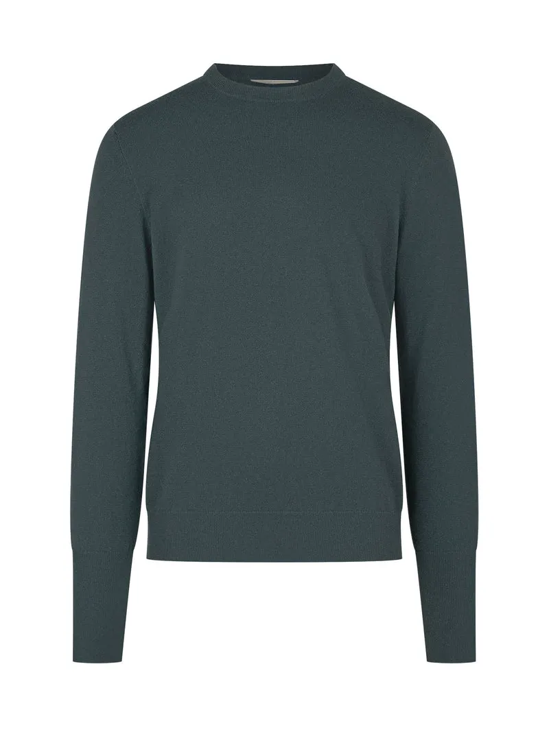 Maglia Girocollo con Bordo a Coste