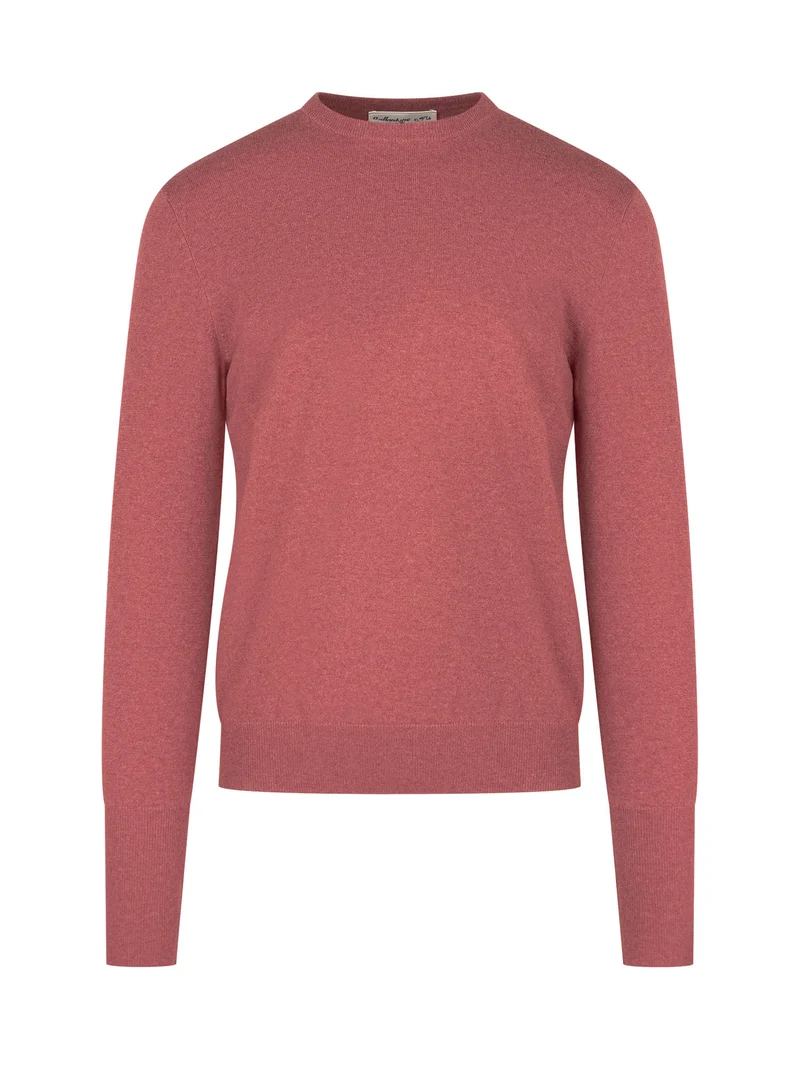 Maglia Girocollo con Bordo a Coste