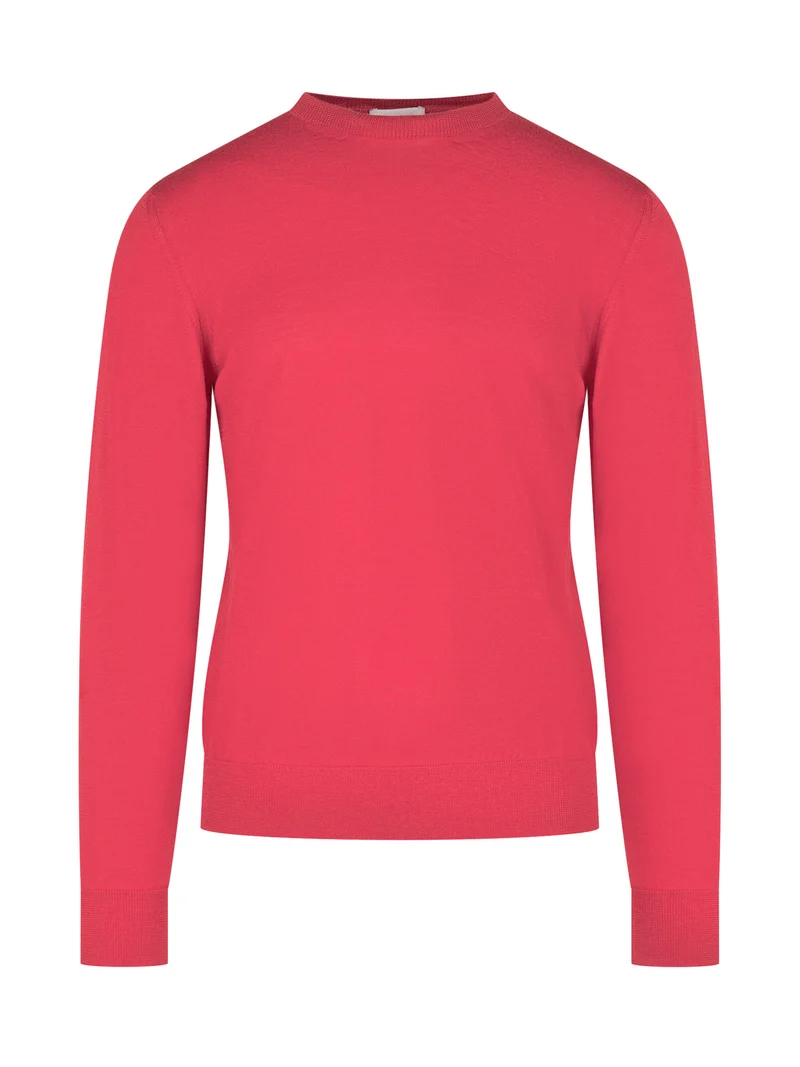 Maglia Girocollo con Bordo a Coste