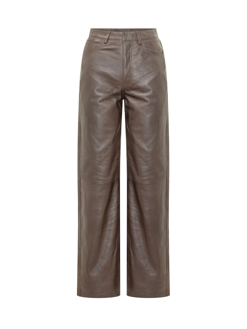 Pantaloni a Gamba Dritta con Cuciture