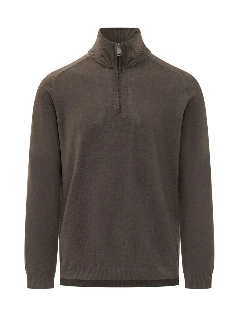 Maglia a Collo Alto con Chiusura Zip